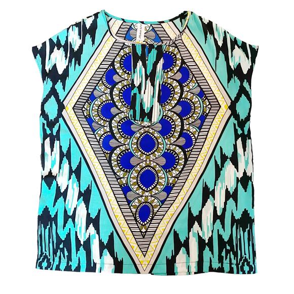 Pure Energy Sheer Short Sleeve Blouse Womens Plus Size X - Picture 1 of 5
